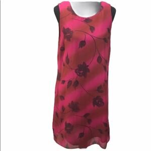 Jaclyn Smith Floral Dress, Pink, Red, 14
